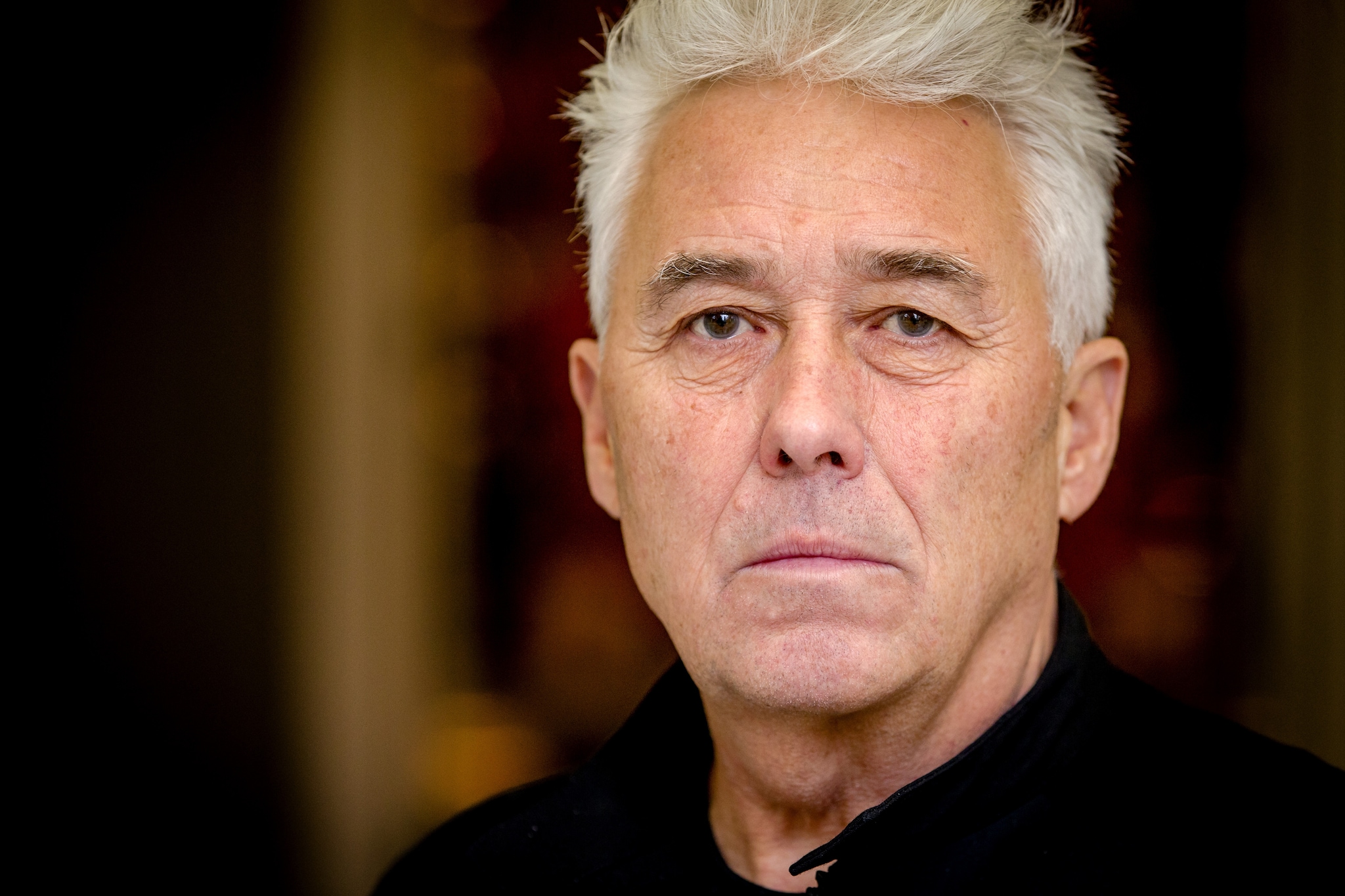 VOORBURG - George Kooymans (Golden Earring) tijdens de persdag voor de documentaire bij Uur van de Wolf over hun theatertour Vreemde Kostgangers. ANP KIPPA SANDER KONING ANP /  ANP Kippa
