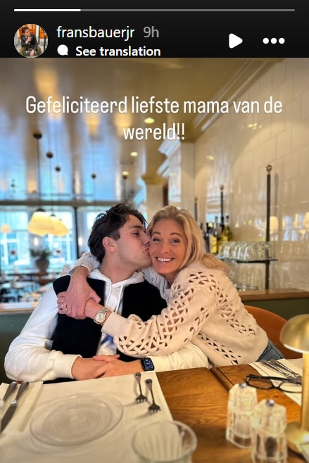 Instagram Story Frans Bauer jr. Instagram Frans Bauer jr.