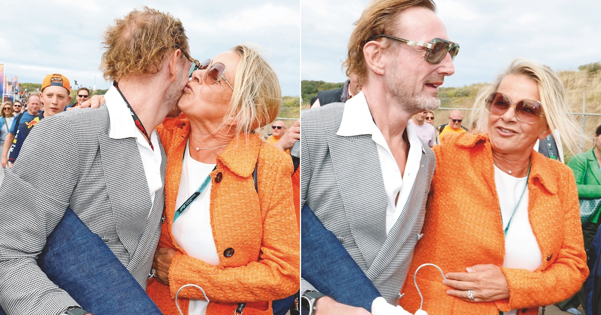 Prins Bernhard en prinses Mabel onafscheidelijk op Grand Prix Zandvoort